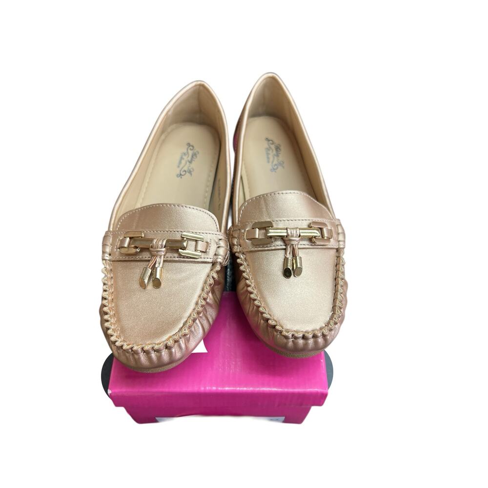 Ashley A Collection Allison-1 Loafers Womens Size 6.5 Champagne Metallic Flats